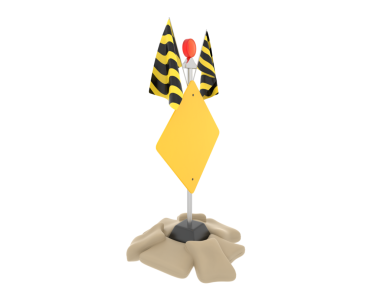 3 boyutlu sarı şemsiye.