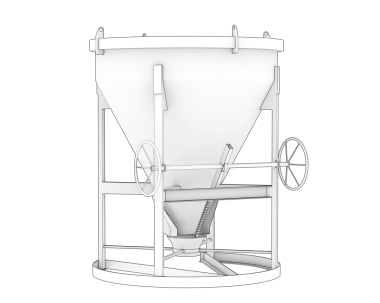 Modern bira tankı, beyaz arka planda.