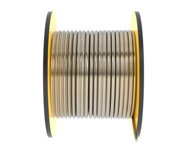 Siyah arkaplanda izole edilmiş bir bilgisayar kablosunun 3 boyutlu görüntülenmesi