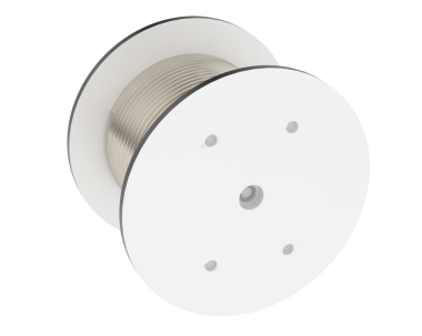 Siyah arkaplanda beyaz yuvarlak metal düğme