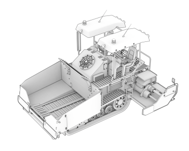 Kablolu endüstriyel makine - çerçeve, gri arka planda izole