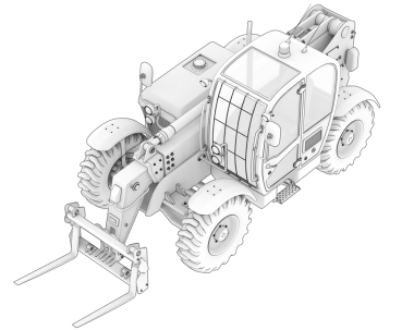 Stüdyoda izole edilmiş bir araca ait 3 boyutlu taslak