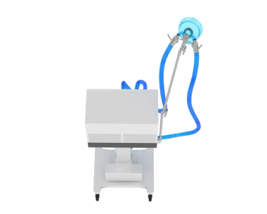 Siyah arkaplanda izole edilmiş bir beyaz ampulün 3 boyutlu görüntülenmesi