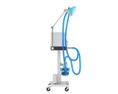 Beyaz arkaplanda robotik kol