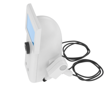 Beyaz arka planda modern elektrik temizleyicisi