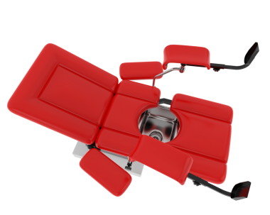 Beyaz arkaplanda kırmızı modern araba kemeri