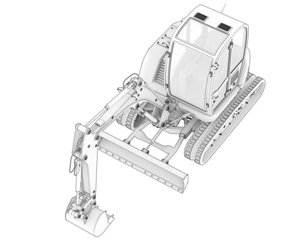 Siyah arkaplanda robotik kol