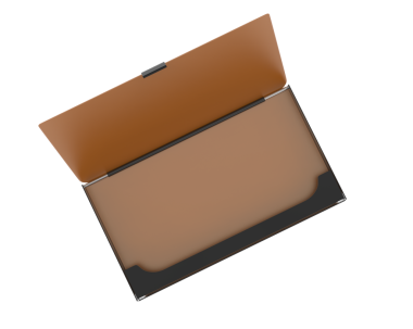 kahverengi deri cüzdan ve kahverengi kart.