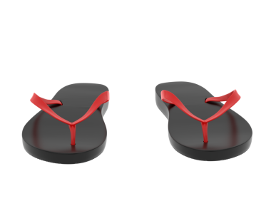 Beyaz arka planda izole edilmiş iki kırmızı ve siyah deri ayakkabı..