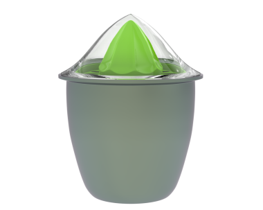 3D karikatür yeşil cam kap.