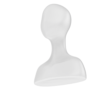 Bir kuklası olan beyaz manken.