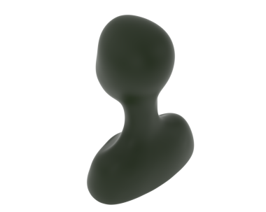 Beyaz arka planda izole edilmiş siyah bir insanın 3 boyutlu görüntüsü