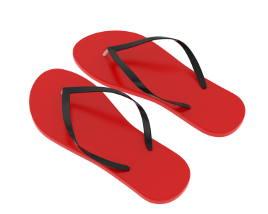 parmak arası terlikler beyaz arkaplanda izole edildi