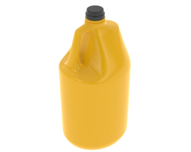 Sıvı ile plastik şişe. Beyaz arkaplanda 3 boyutlu resimleme izole edildi