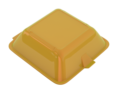 Siyah üzerine sarı küp 3D render