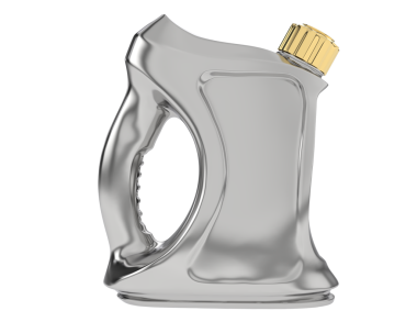 Siyah üzerine izole edilmiş 3 boyutlu zeytinyağı şişesi.