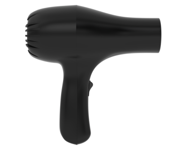 İzole edilmiş beyaz arkaplanda siyah boya silindiri, 3 boyutlu resimleme