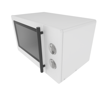 Beyaz arkaplanda izole edilmiş mikrodalga fırın