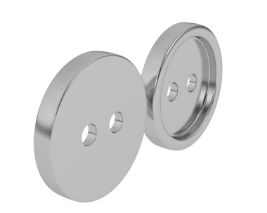 Krom kaplama tekerleğin 3 boyutlu görüntüsü beyaz üzerine izole edilmiş