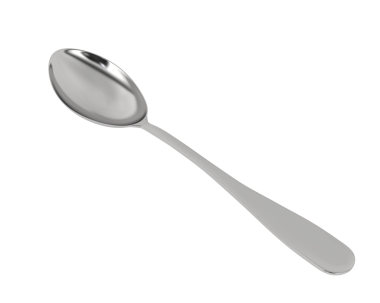 kaşık siyah üzerine izole