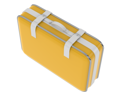 Beyaz arkaplan üzerinde izole edilmiş saplı sarı açık klasör