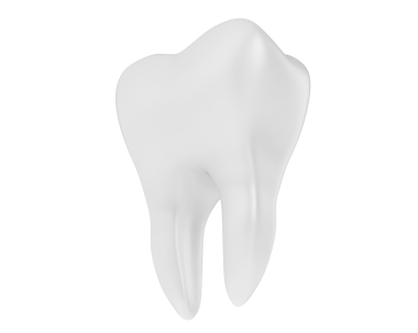 siyah arka plan üzerine izole diş