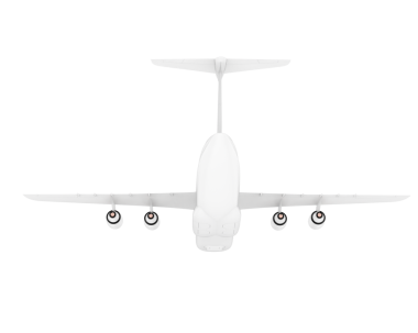 uçak üzerinde beyaz izole