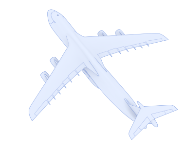 Siyah zemin üzerinde bir uçak