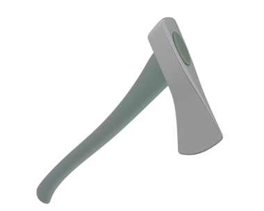 Balta simgesi. Beyaz arkaplanda izole edilmiş web tasarımı için Axe vektör simgesinin izdüşümü