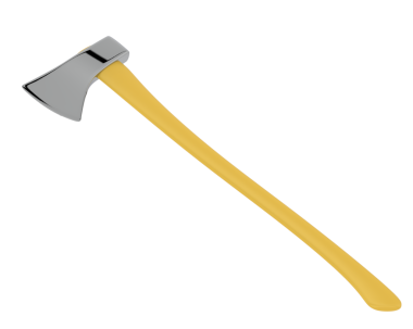 beyaz arkaplanda izole edilmiş balta