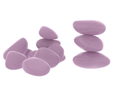 Bir grup pembe taşın 3 boyutlu görüntüsü