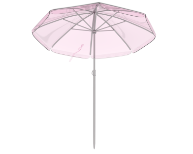 Beyaz üzerine pembe şemsiye