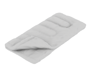 3 boyutlu beyaz yatak yastığı.