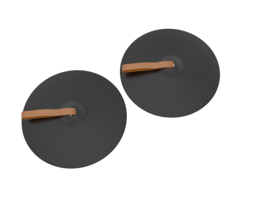 Tahta tahta saplı, kahverengi saplı, beyaz arka planda izole edilmiş..