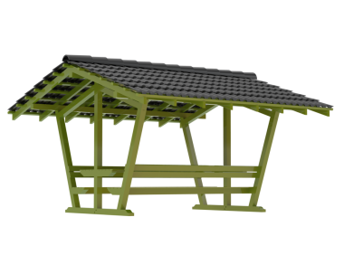 Modern binanın çatısı beyaz arkaplanda izole edildi