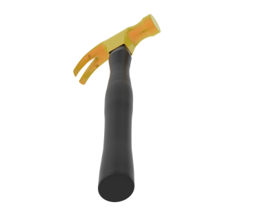 Beyaz arka plan üzerinde izole çekiç aracı