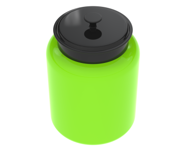 Beyaz arka planda izole edilmiş yeşil içecek şişesi. 3d oluşturma.