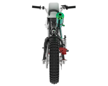 Motosiklet beyaz arkaplanda izole edildi.