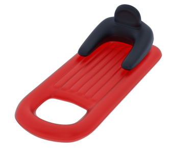 Beyaz üzerine kırmızı kauçuk damga