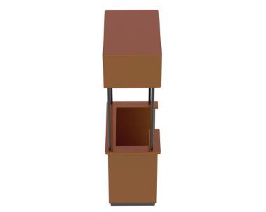 Beyaz arka plan üzerinde izole kahverengi kutusu