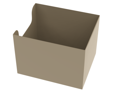 Beyaz arkaplanda karton kutu izole