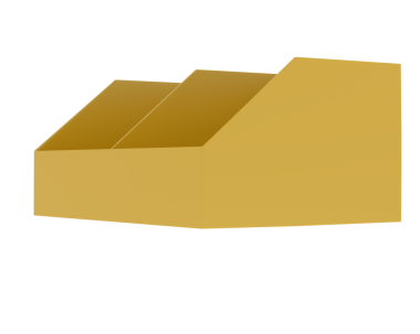 boş altın kutu simgesi, izometrik biçim