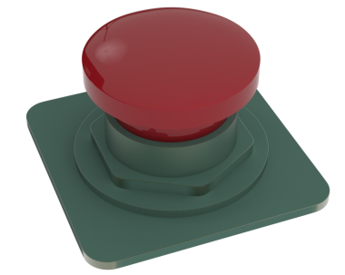 Beyaz arkaplanda izole edilmiş kırmızı bir çanın 3 boyutlu canlandırması