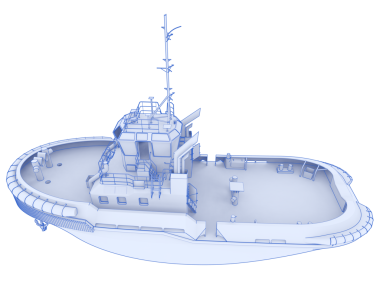 3D görüntüleme beyaz üzerine izole edildi