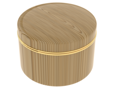 Beyaz arkaplanda izole edilmiş ahşap kap