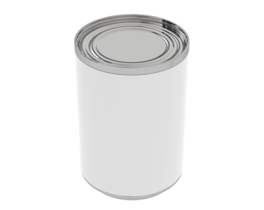 Beyaz teneke üzerinde beyaz kutu.