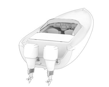 Tekne arka planda izole. 3d illüstrasyon - oluşturma