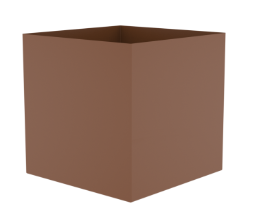 Beyaz arka plan üzerinde izole kahverengi kutusu