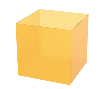 Sarı hediye kutusu simgesi, izometrik 3 boyutlu.