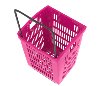 Pembe oklu alışveriş sepeti